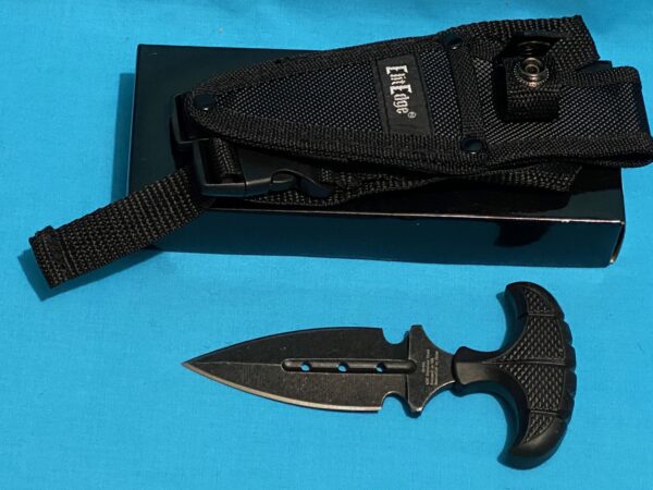 Boot Knife - Stonewash Blade Dagger with Black Handle - Image 7