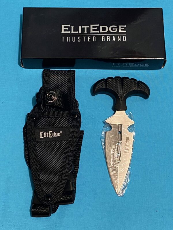 Boot Knife - Silver Blade Dagger with Black Handle - Image 10