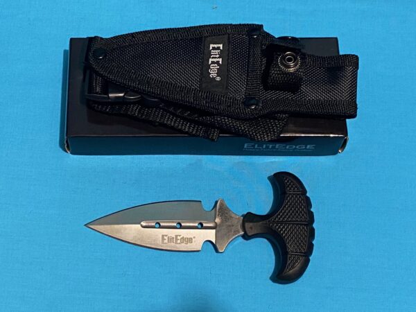 Boot Knife - Silver Blade Dagger with Black Handle - Image 7