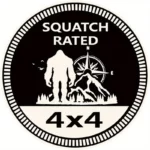 Squatch Rated 4x4 Metel Emblem for Autos
