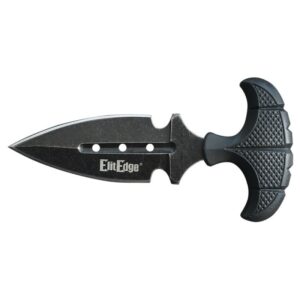 Boot Knife - Stonewash Blade Dagger with Black Handle
