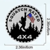Squatch Rated 4x4 Metel Emblem for Autos