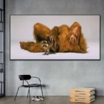 Bigfoot and raccoon full white