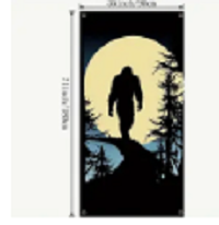Bigfoot on the Trail Door Banner 70x35 for Door, Patio or Wall