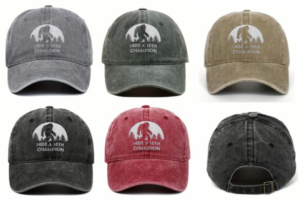 Hide and Seek Champion Bigfoot Embroidered Baseball Cap - Unisex - Image 2