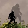 Sasquatch Silhouette Metal Garden Stake - Vintage Style Outdoor Lawn & Patio Art, Perfect Holiday Gift