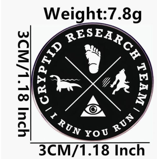 Crypted Research Team- Alloy Pin - Sasquatch Approved