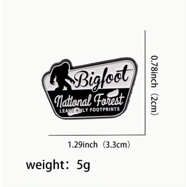 Bigfoot National Forest Enamel Pin - Leave Only Footprints