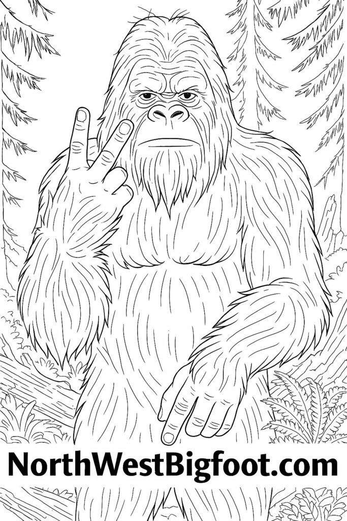 Bigfoot Coloring Book Volume 2 is a fun and engaging collection of 20 pages designed for Bigfoot enthusiasts and coloring fans alike!