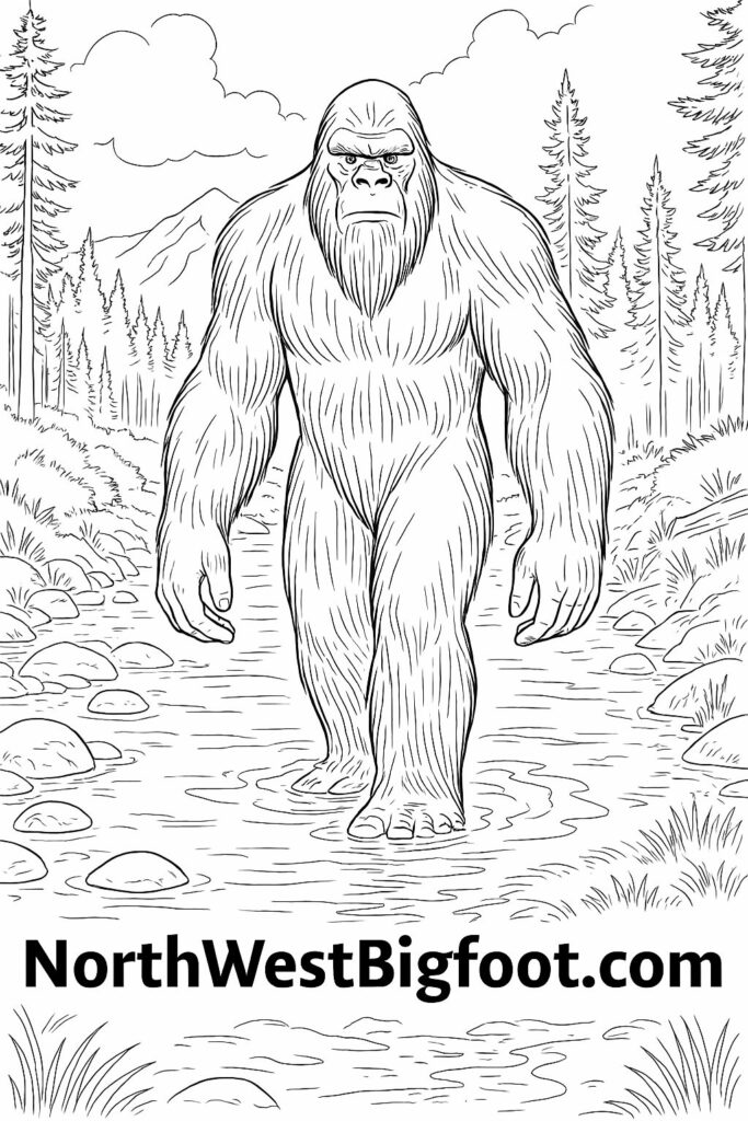 Bigfoot Coloring Book Volume 2 is a fun and engaging collection of 20 pages designed for Bigfoot enthusiasts and coloring fans alike!