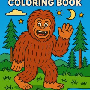 Step into the mysterious forests of the Pacific Northwest, where legends roam and adventure awaits! This collection of Bigfoot-themed coloring pages brings the elusive creature to life, showcasing moments of curiosity, family, play, and exploration.