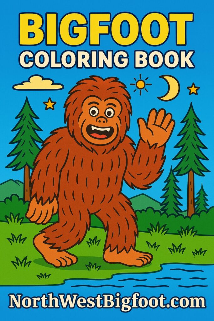 Step into the mysterious forests of the Pacific Northwest, where legends roam and adventure awaits! This collection of Bigfoot-themed coloring pages brings the elusive creature to life, showcasing moments of curiosity, family, play, and exploration.
