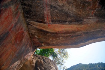The Hairy Man pictographs at Painted Rock, located on the Tule River Indian Reservation, are considered one of the oldest known depictions of Bigfoot-like creatures.