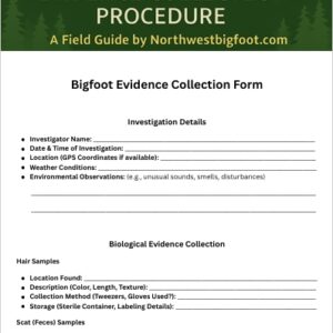 Bigfoot Evidence Collection Procedure