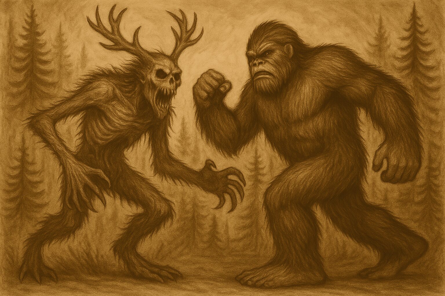 The Wendigo and Bigfoot are two of the most well-known cryptids in North American folklore, but they are vastly different in terms of origin, behavior, and mythology.