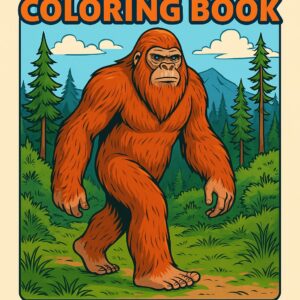 Bigfoot Coloring Book Volume 2 is a fun and engaging collection of 20 pages designed for Bigfoot enthusiasts and coloring fans alike!
