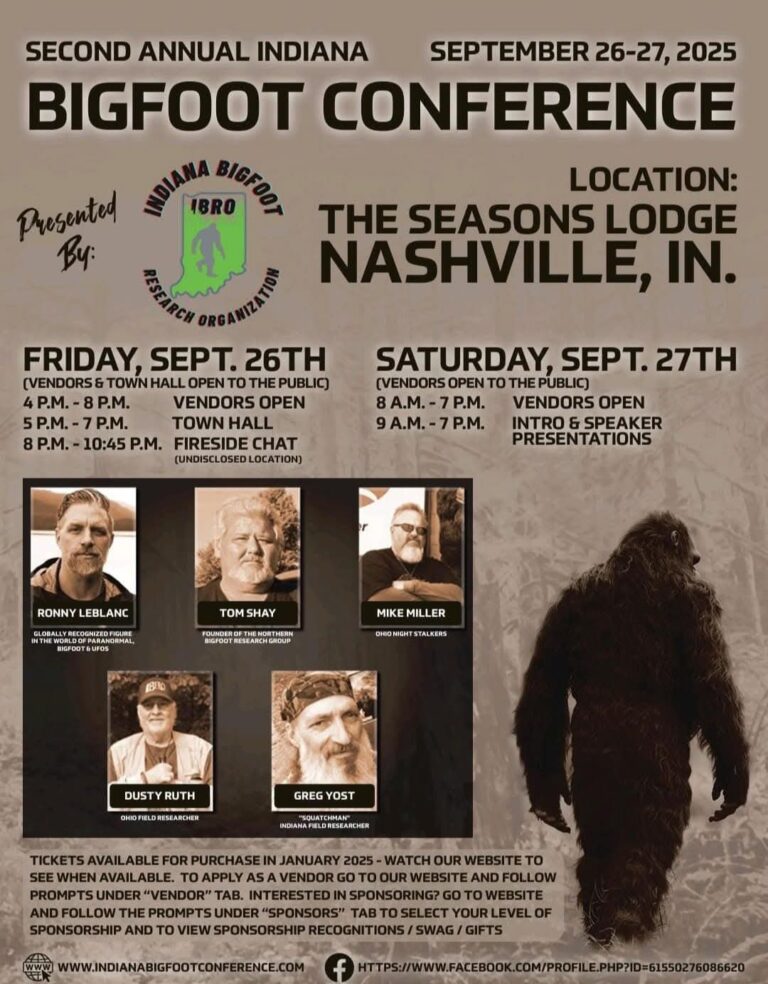 2nd Annual Indiana Bigfoot Conference Indiana September 2025 Indiana Bigfoot Conference 1 768x984