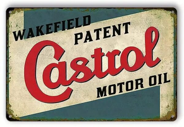 Castrol Motor Oil Vintage Looking Metal Sign