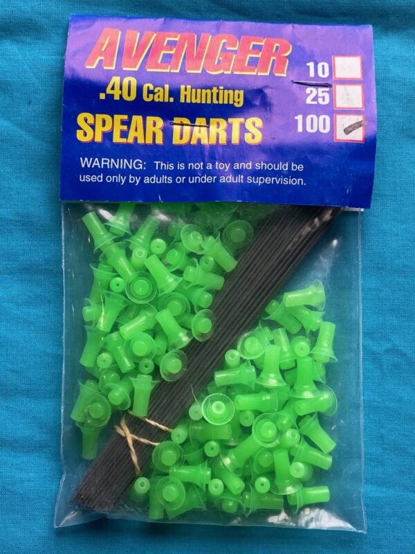 .40c Pro-Length Spearhead Blowgun Darts - 100 Pack Green