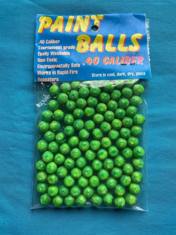 100 pack – .40 cal Paintballs for Blowguns or Slingshots – Green