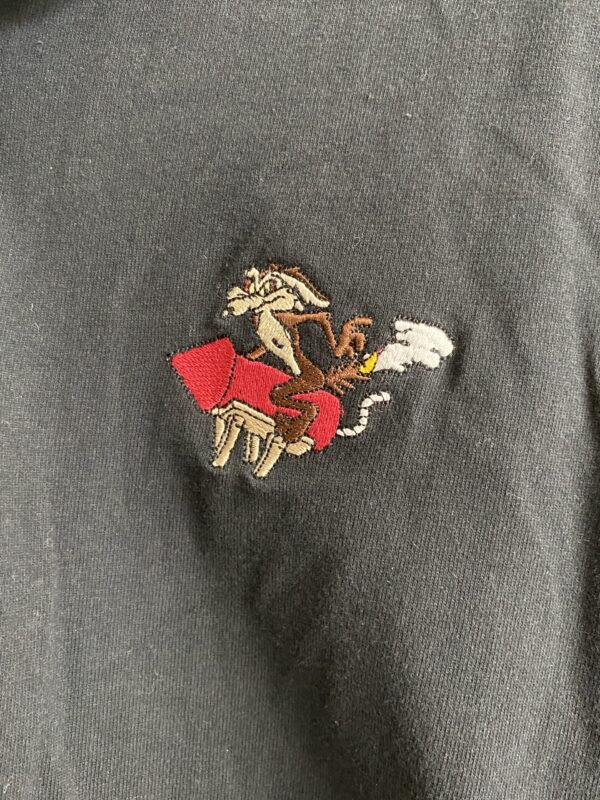 Vintage Warner Bros Studio Polo Shirt - Genius at Work - Coyote - Image 3