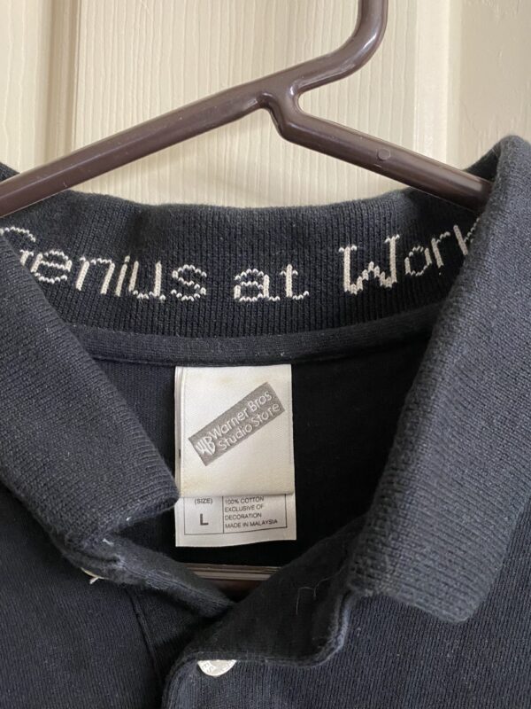 Vintage Warner Bros Studio Polo Shirt - Genius at Work - Coyote - Image 4