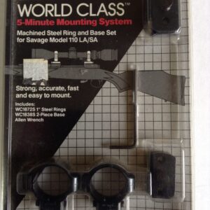 Tasco World Class Steel Ring & Base Set - Savage Model 110 LA/SA - WC1838/72D