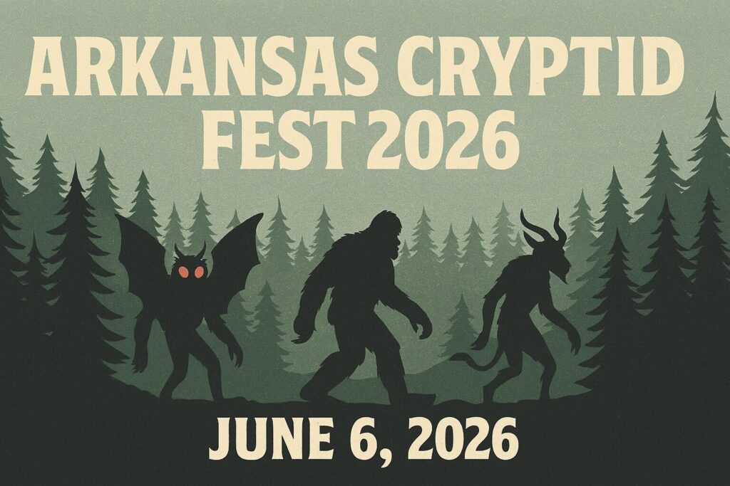 Arkansas Cryptid Fest 2026 Arkansas Cryptid Fest 2026 is scheduled for June 6, hosted by Spector & Beast 911 and Drunken Cryptids.