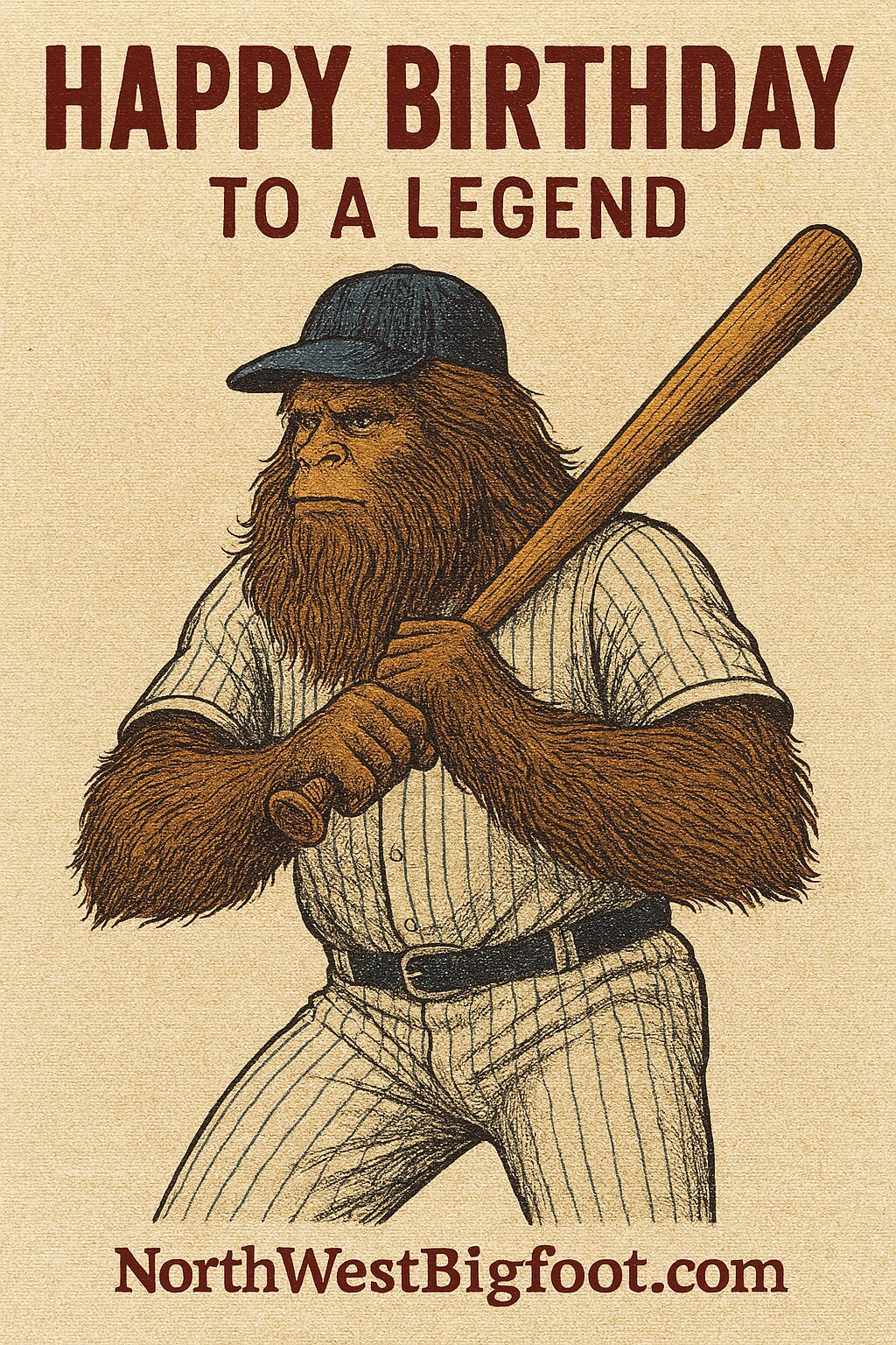 Bigfoot Birthday eCards - Baseball Legend #1