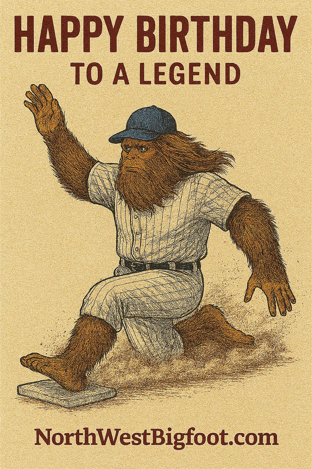 Bigfoot Birthday eCards - Baseball Legend #2