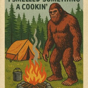 Bigfoot Birthday eCards - Camping in the Woods #1