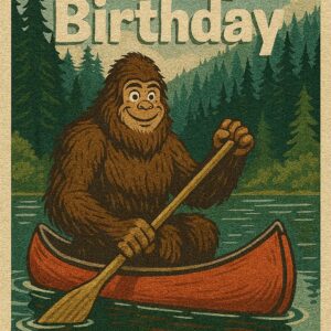 Bigfoot Birthday eCards - Canoe #1