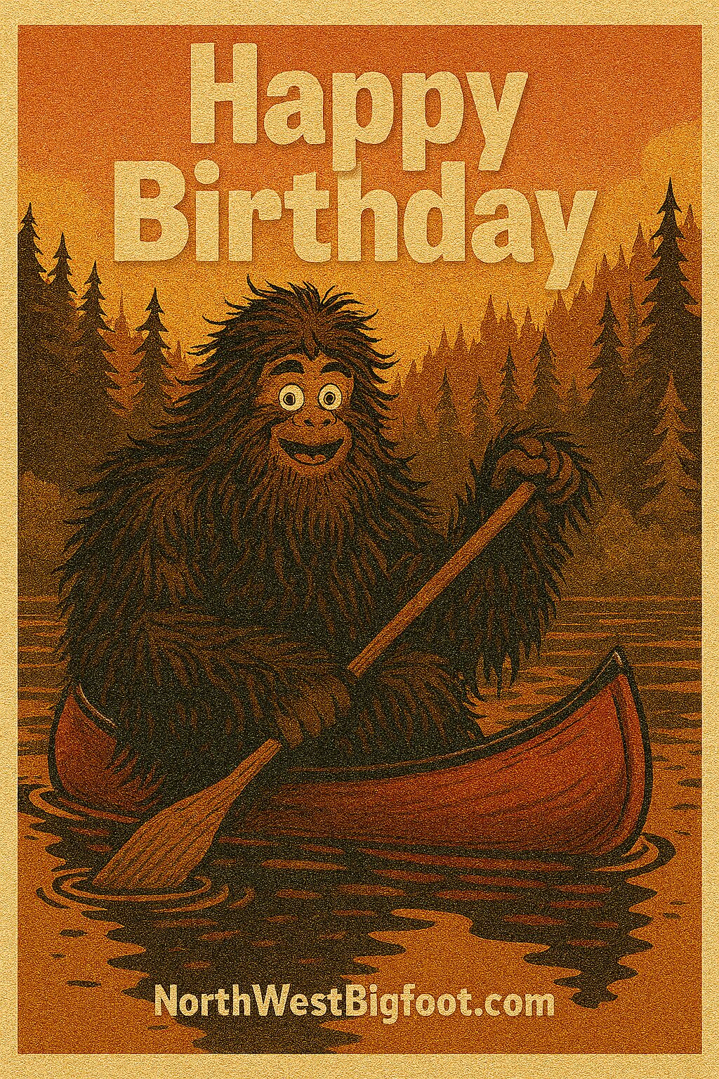 Bigfoot Birthday - Canoe 3