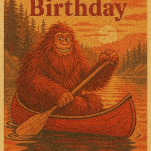 Bigfoot Birthday eCards - Canoe #4