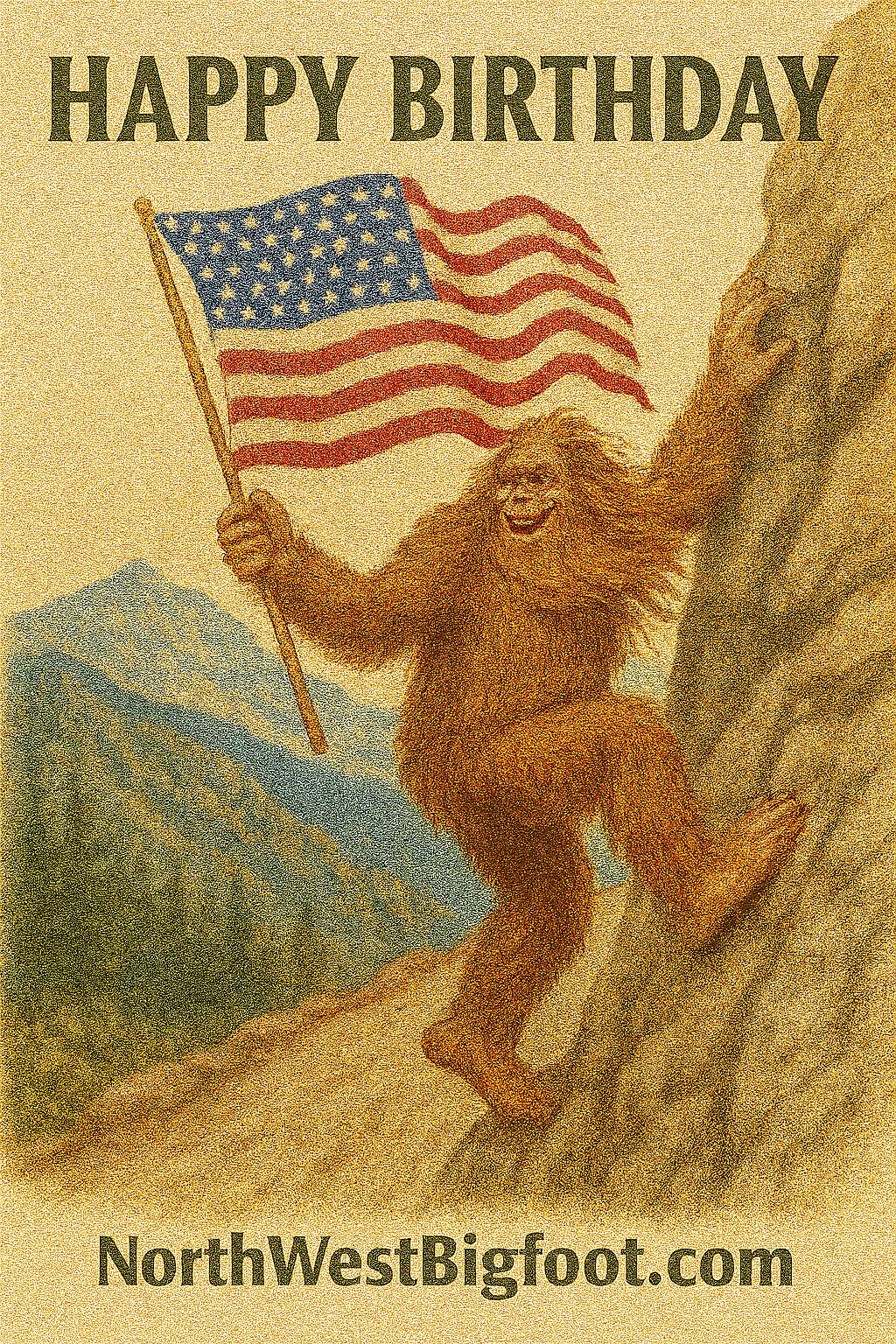 Bigfoot Birthday - USA Flag 6