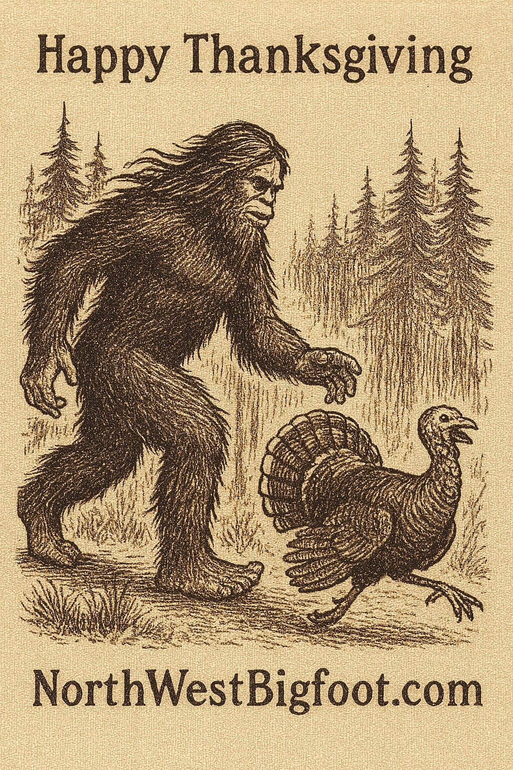 Bigfoot eCards - Thanksgiving #1