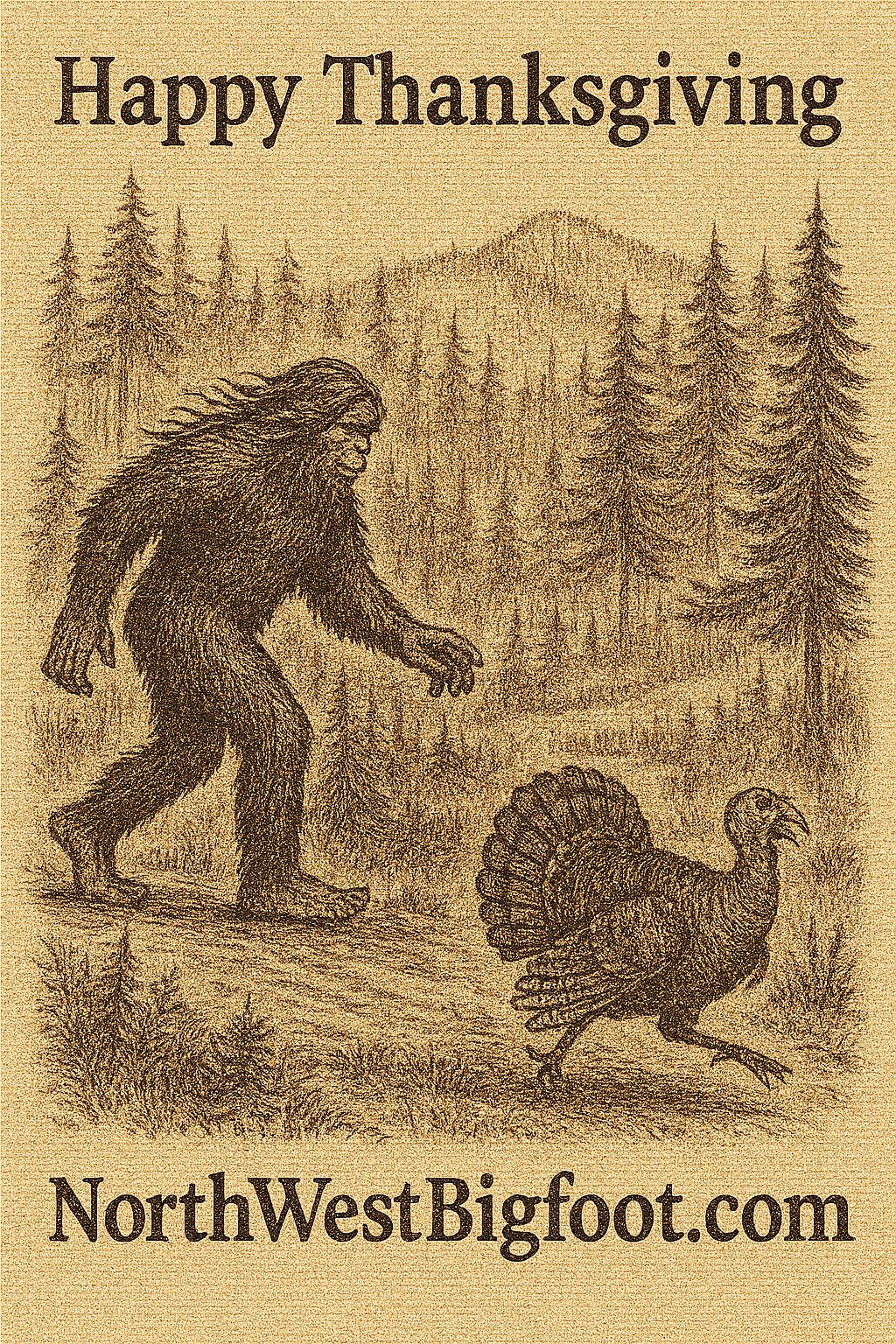 Bigfoot eCards - Thanksgiving #2