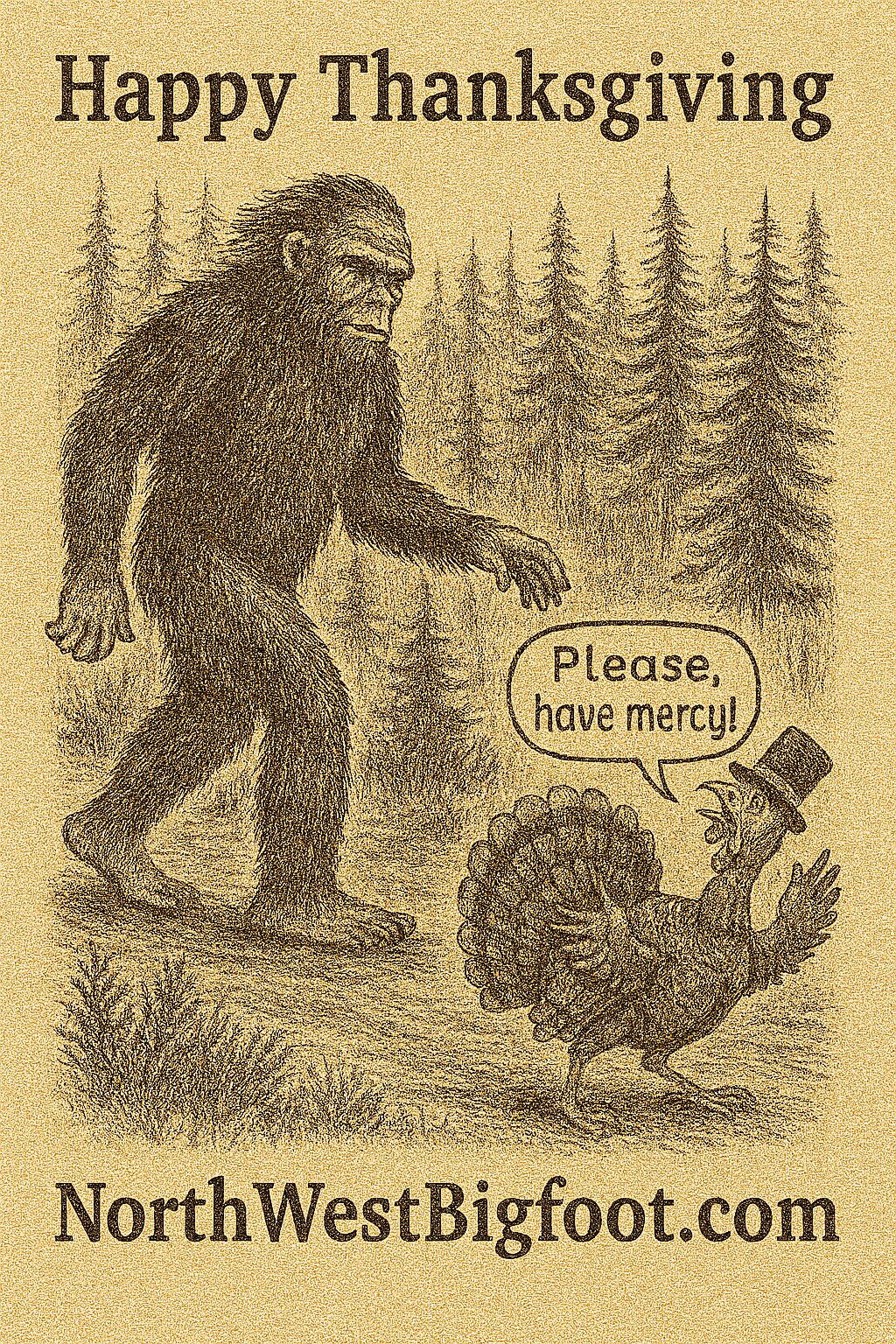Bigfoot eCards - Thanksgiving #4