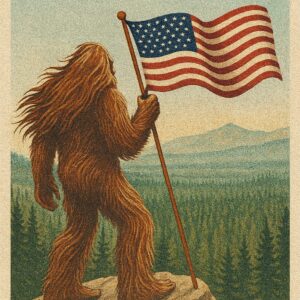 Bigfoot Veterans Day - USA Flag 3