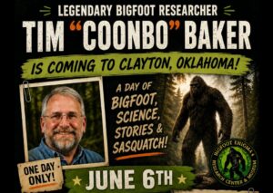 Tim Coonbo Baker - Bigfoot Enigma Research Center and Museum Oklahoma June 2026 2